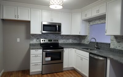 Electrician on a kitchen renovation for condo in Methuen, MA