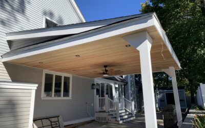Wiring Recessed Lights & Ceiling Fan installation in Stoneham, MA.