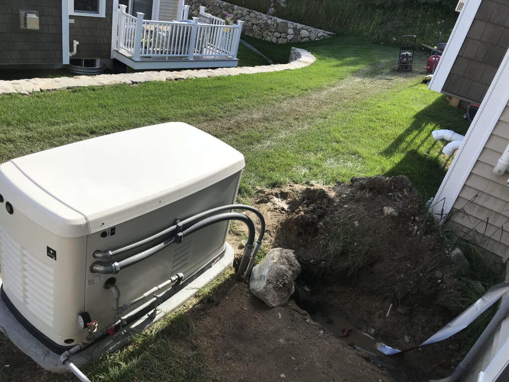 Backup generator installation in Dracut, MA